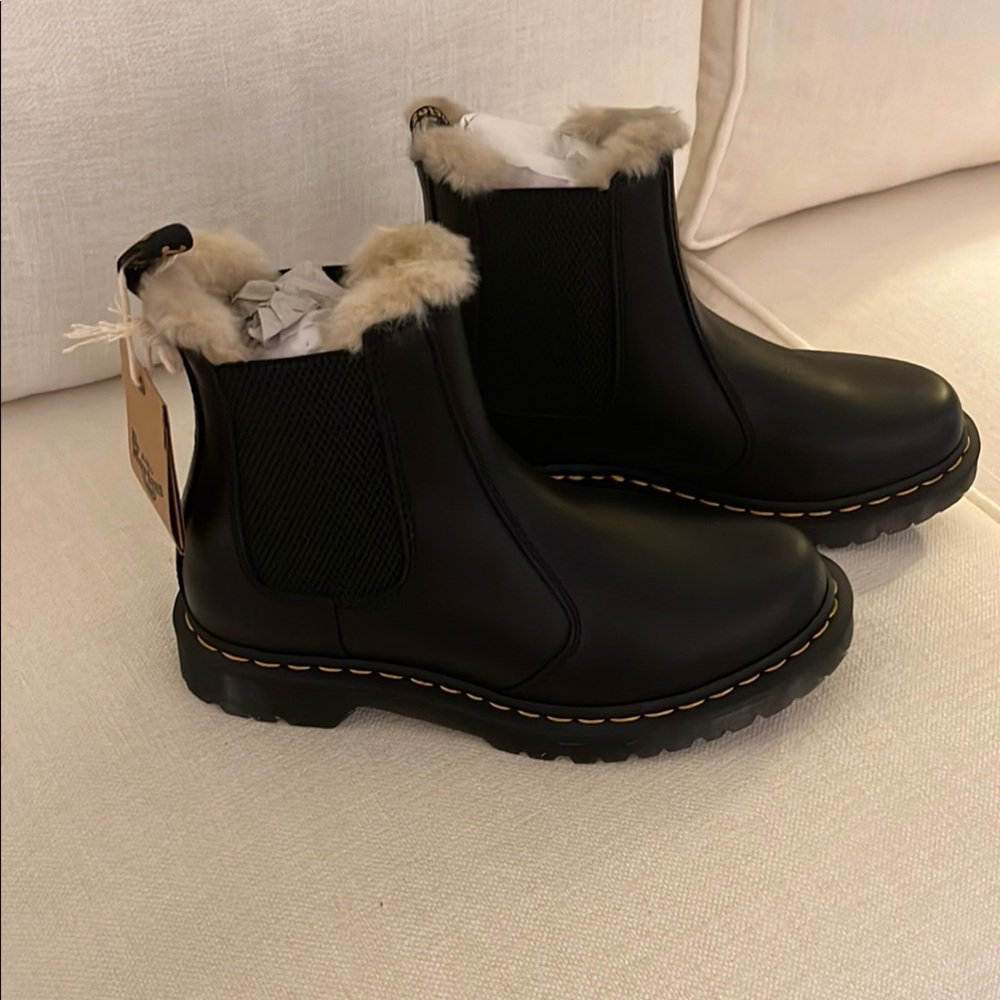 Women's Black Fur-Lined Ankle Boots